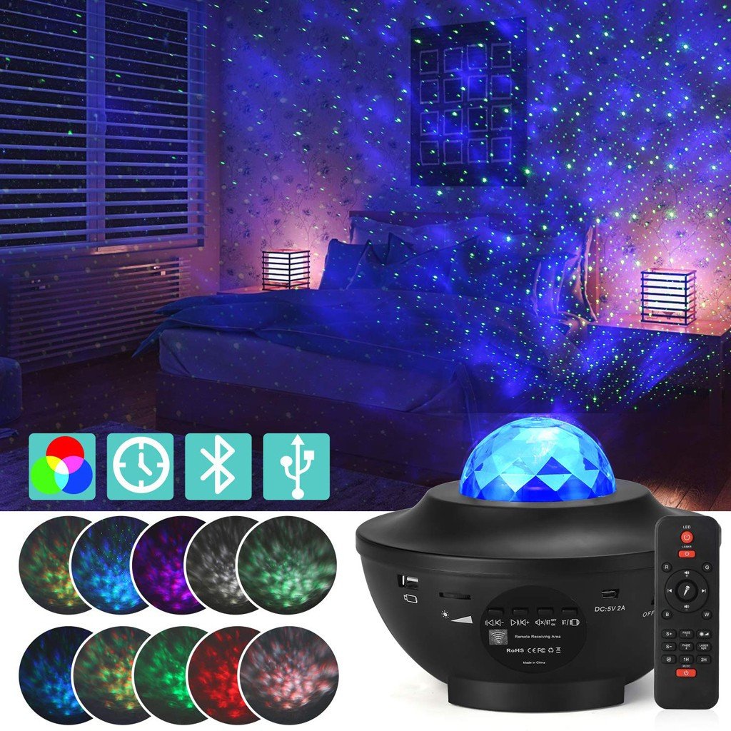 0-11-3.jpg Projecteur Galaxie 3D Laser Bluetooth + haut-parleur USB - الصورة 1