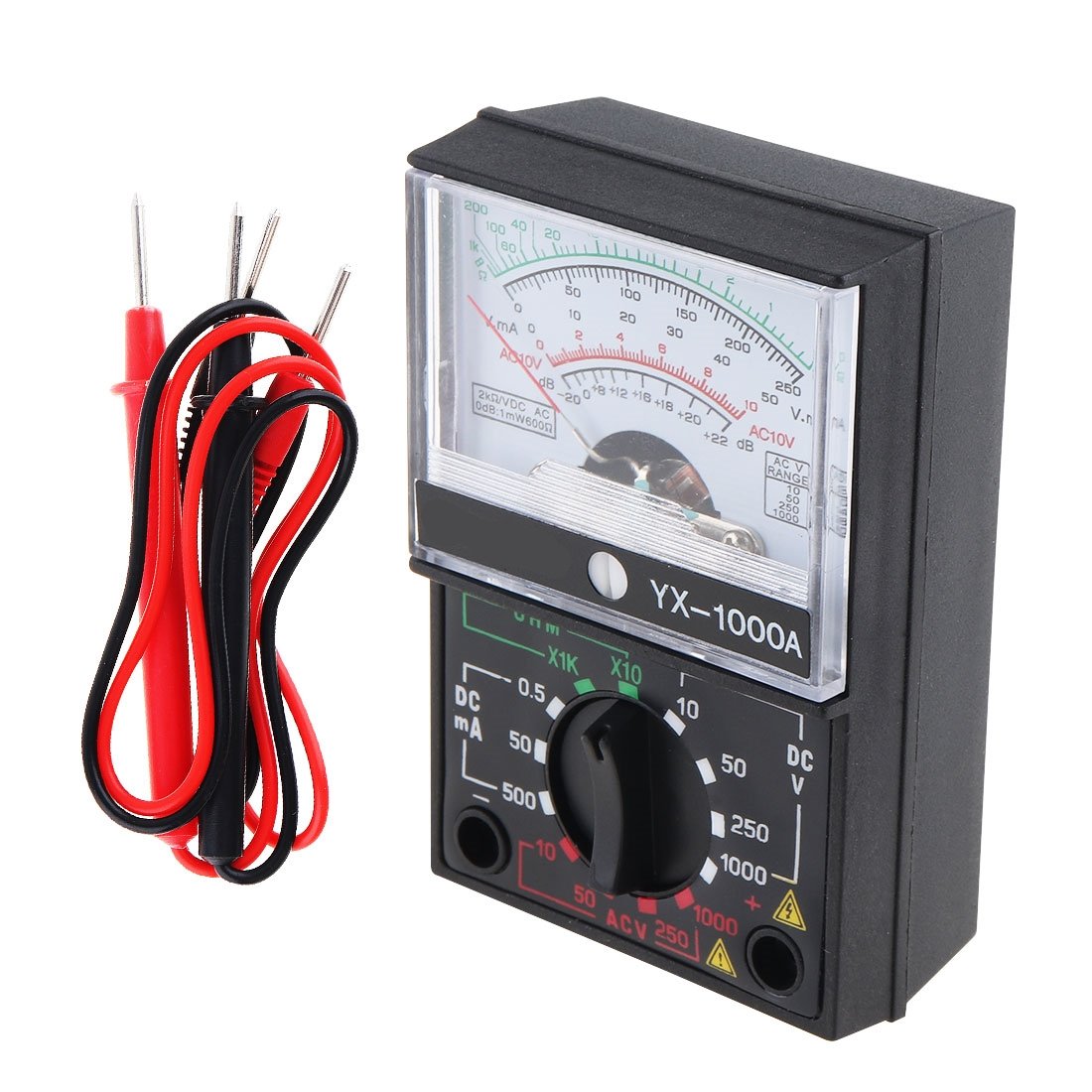 0-16-1.jpg Multimètre Portable avec une paire de stylos de Test pour mesurer la tension DC AC et le courant continu YX-1000A - الصورة 1