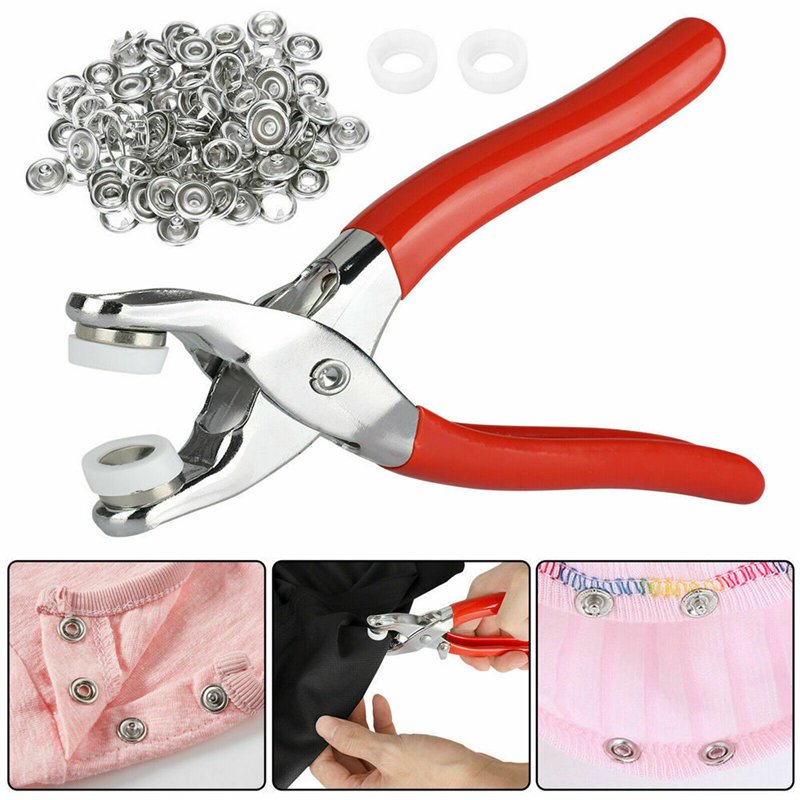 0-30-2.jpg Pince à boutons-pression en métal avec pince à clip - الصورة 1