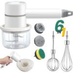Batteur de Cuisine 6en1 Multifonction avec Plusieurs Têtes – جهاز تحضير الطعام وفرشاة تنظيف