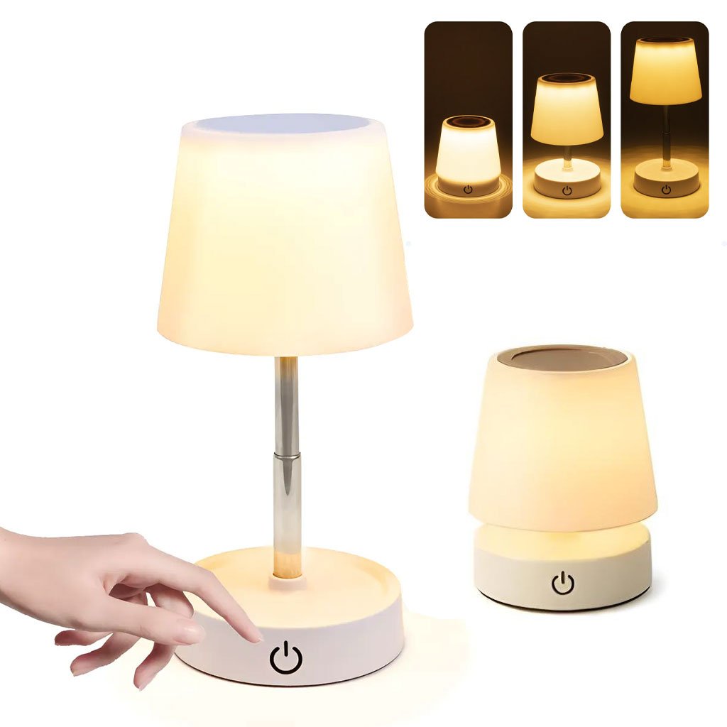 Colaps-Lamp-cnc.jpg Lampe de chevet télescopique LED rechargeables lumière chaude – مصباح تيليسكوبي بإضاءة دافئة - الصورة 1