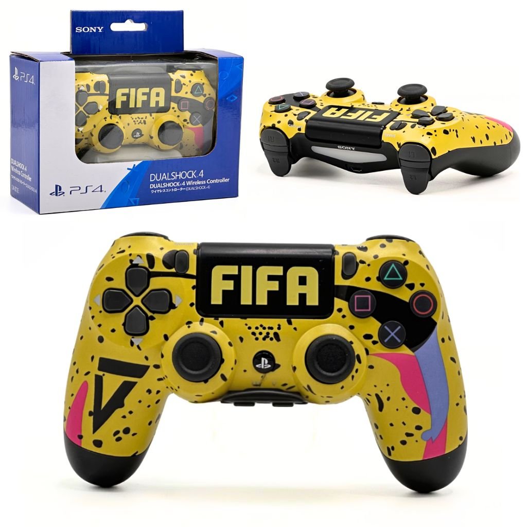 FIFADUALSHOCK-CNC-1-2.jpg SONY DualShock Manette PS4 Sans Fil, Batterie Rechargeable (High Copy) – Limited Edition FIFA - الصورة 1