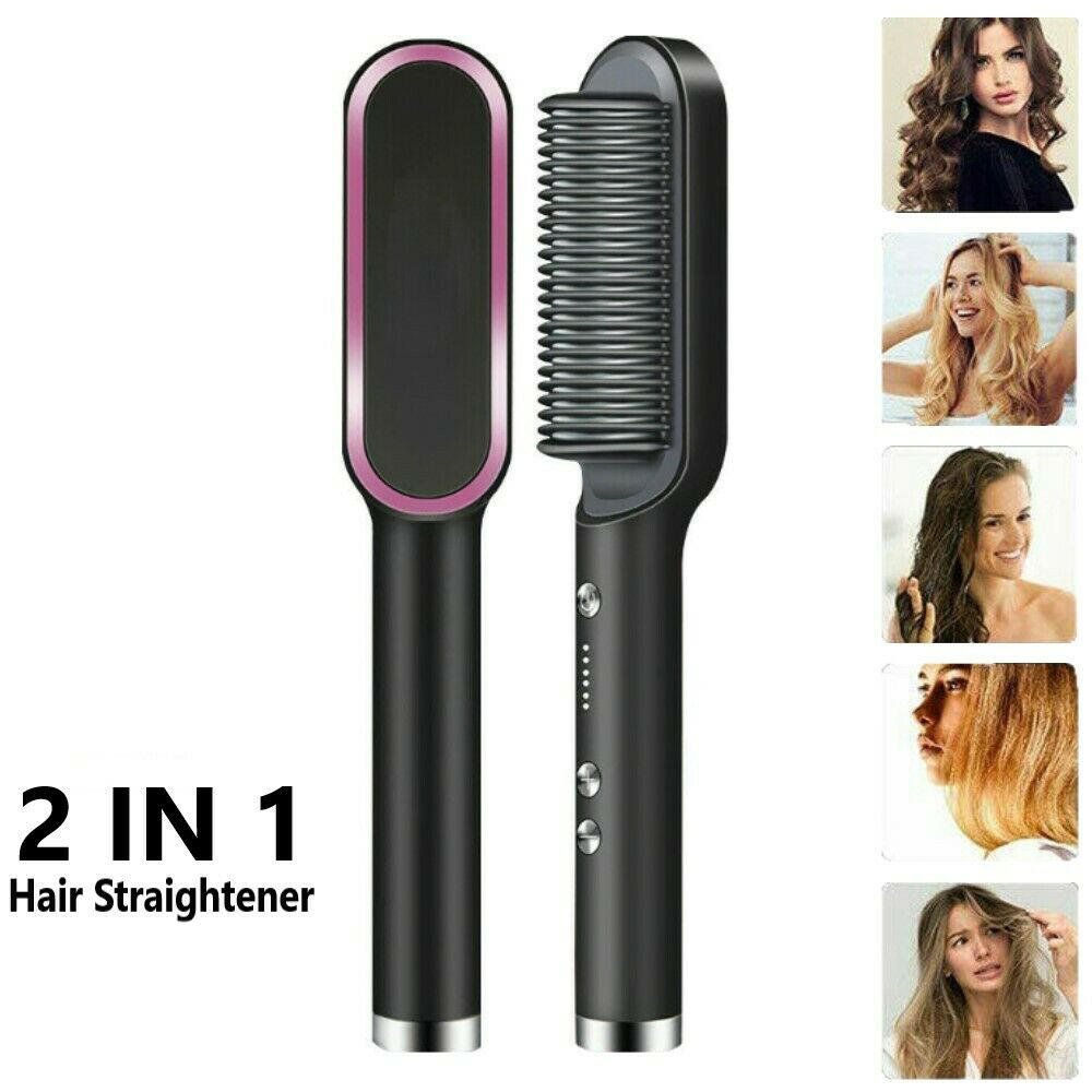 Ha7de8e0a093446a2a86a43c5f19472e39.jpg Brosse à cheveux chauffante en céramique 6 niveaux de chaleur 360° – Lisseur HQT-909B - الصورة 1