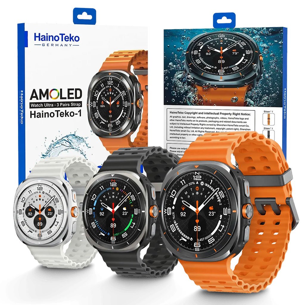 HainoTeko-1-cnc-1.jpg Smart Watch Haino Teko-1 Écran Amoled avec 3 Bracelets intégré – ساعة ذكية أصلية - الصورة 1