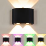 Applique Murale LED RGB 4W D’Éclairage Extérieur 2 Lampes en Aluminium