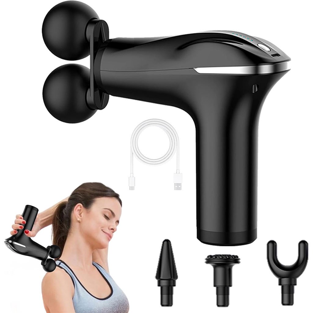Massage-Double-T-cnc-1.jpg Masseur de tissus musculaire électrique à double tête à 6 vitesses – جهاز تدليك متعدد الرؤوس - الصورة 1