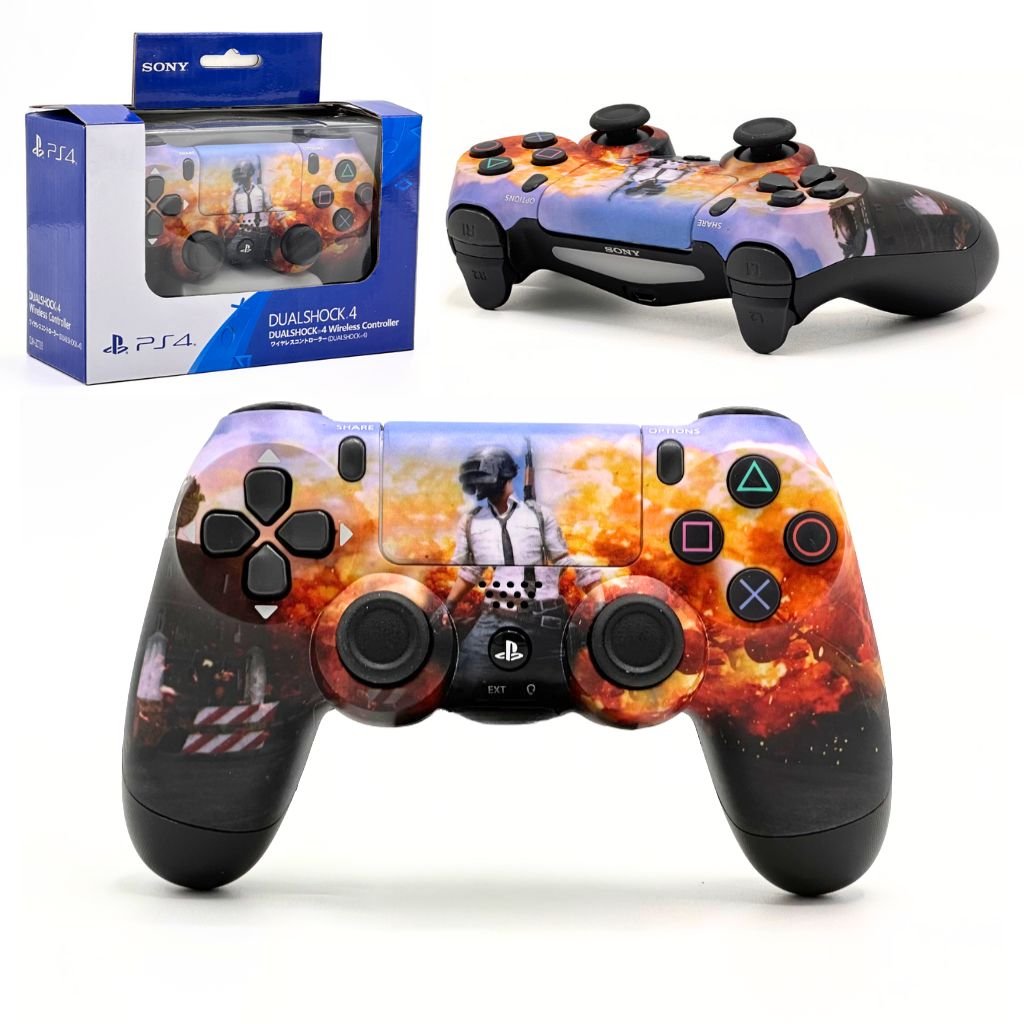 PUBGDUALSHOCK-CNC-1-2.jpg SONY DualShock Manette PS4 Sans Fil, Batterie Rechargeable (High Copy) – Edition PUBG - الصورة 1