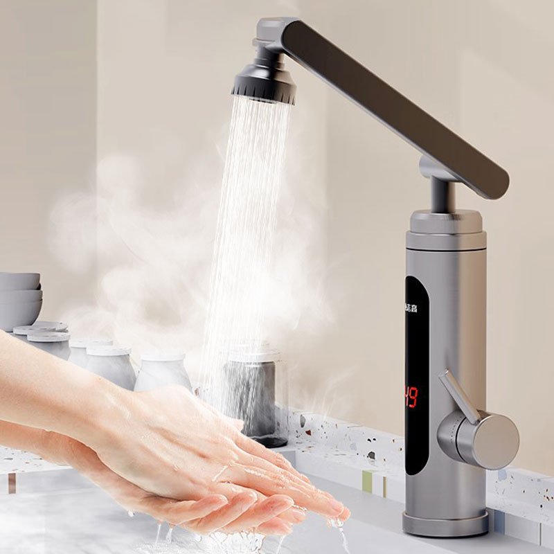 RY-016-1-2-3.jpg Robinet électrique avec chauffe-eau instantané 3000W avec Affichage Digital – صنبور مياه مع سخان مدمج - الصورة 1