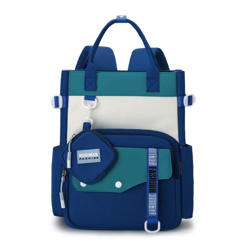 Sac-Chinois-V10-5.jpg Ensemble de sacs d’école Kawai pour Enfants 2Pcs Avec Pochette Bleu – محفظة 2 قطع كاواي مع محفظة صغيرة أزرق - الصورة 1