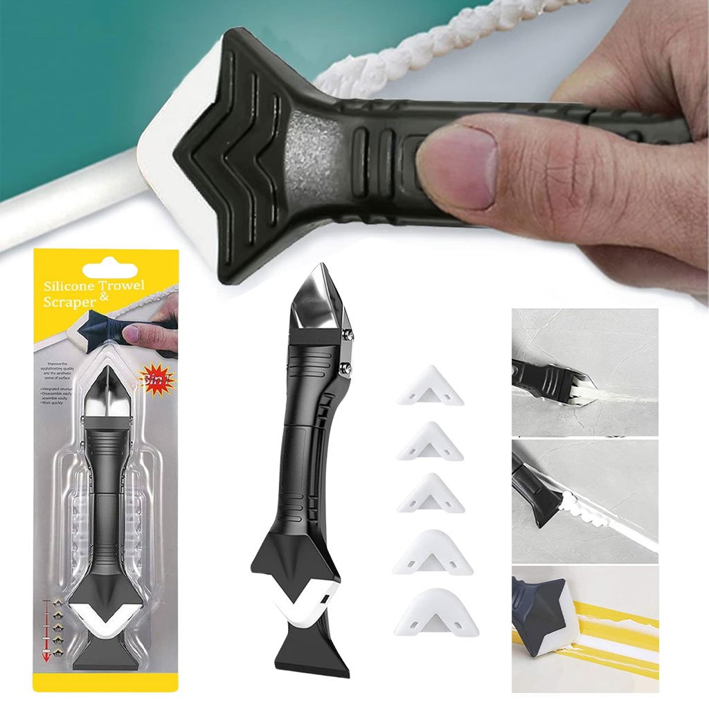 Silicone-Scraper-cnc.jpg Lisseur Joint Silicone Outil 5 en 1 pour Tous Types de Joints - الصورة 1