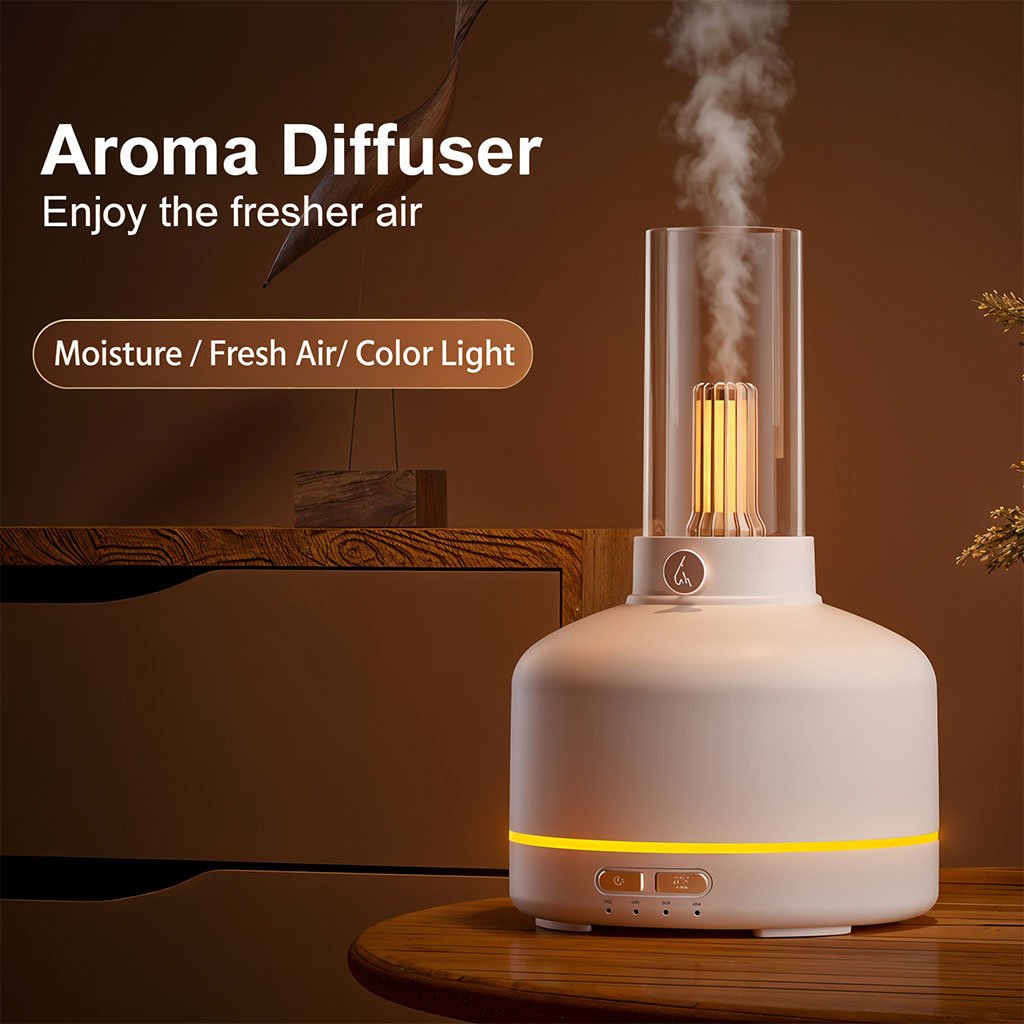 T31-CNC.jpg Humidificateur de style vintage avec aromathérapie et veilleuse USB T31 – معطر جو - الصورة 1