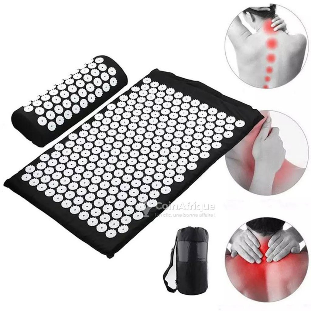 TAPIS-MSG-V2-5-1.jpg Coussin et Tapis Massage en Polymère d’acupression avec Sac de Rangement – بساط تدليك مع وسادة وحقيبة متنقلة - الصورة 1