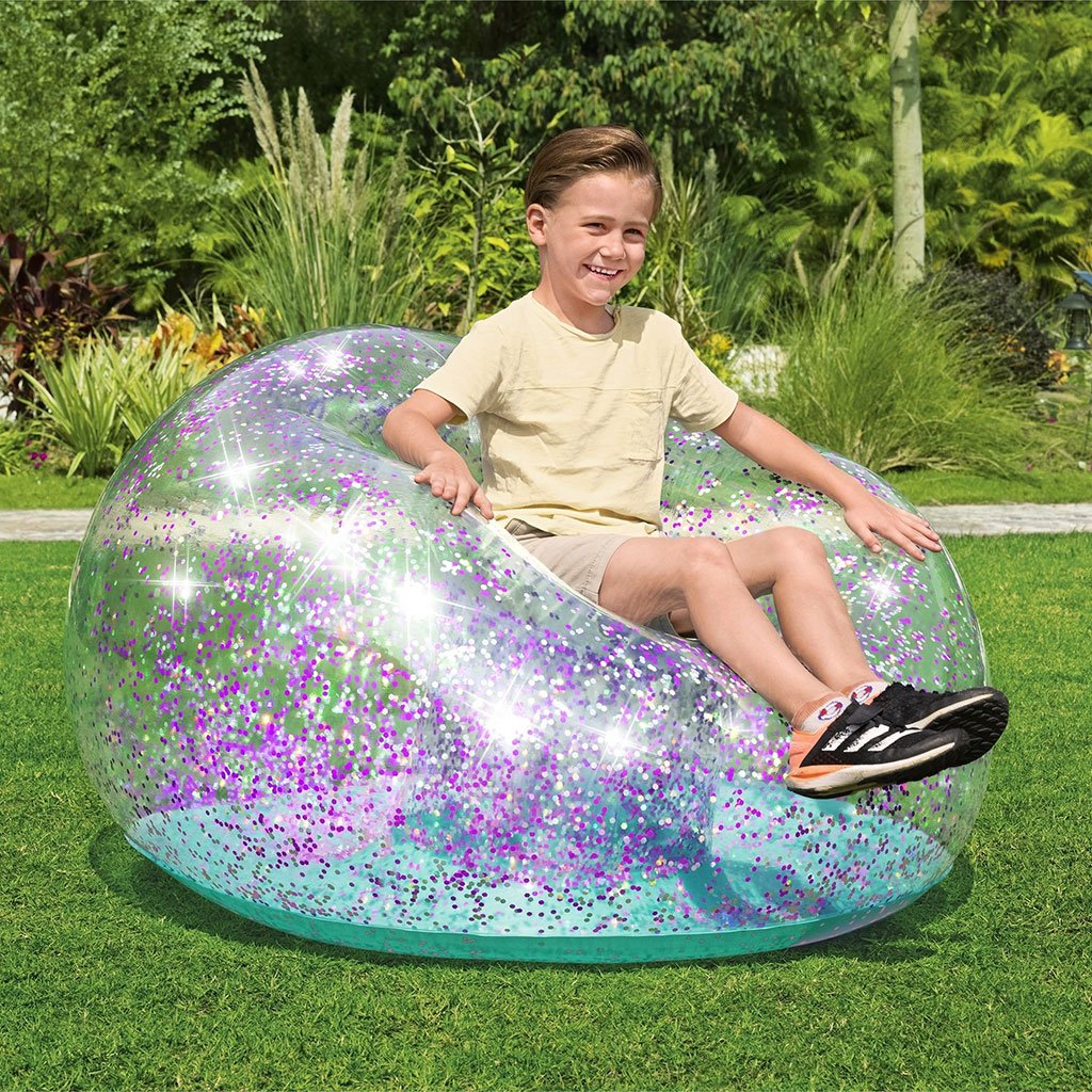 bestway-75115-cnc-2.jpg Fauteuil Gonflable Géant Glitter Dream114x112x66 cm Bestway 75115 – أريكة قابلة للنفخ - الصورة 1
