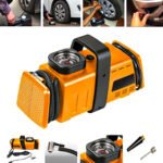 Compresseur d’aire a double adaptateur 220v/12v- 200psi - Orange