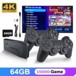 Console de jeu vidéo rétro avec 15000 jeux intégrés +2 manette sans fil 4K HDMI
