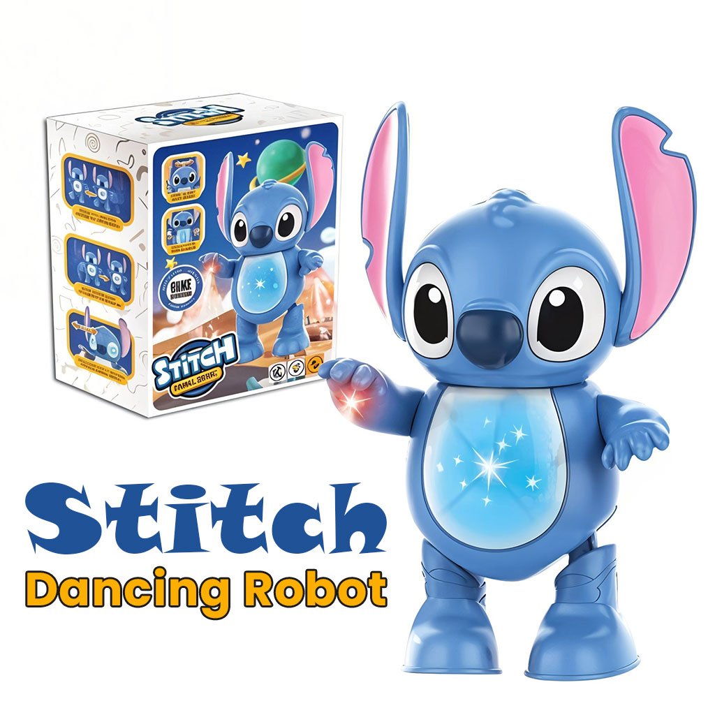 stitch-dance-cnc-2.jpg Jouet Danseur Interactif Musical Stitch avec Lumières – لعبة ستيتش الراقصة - الصورة 1