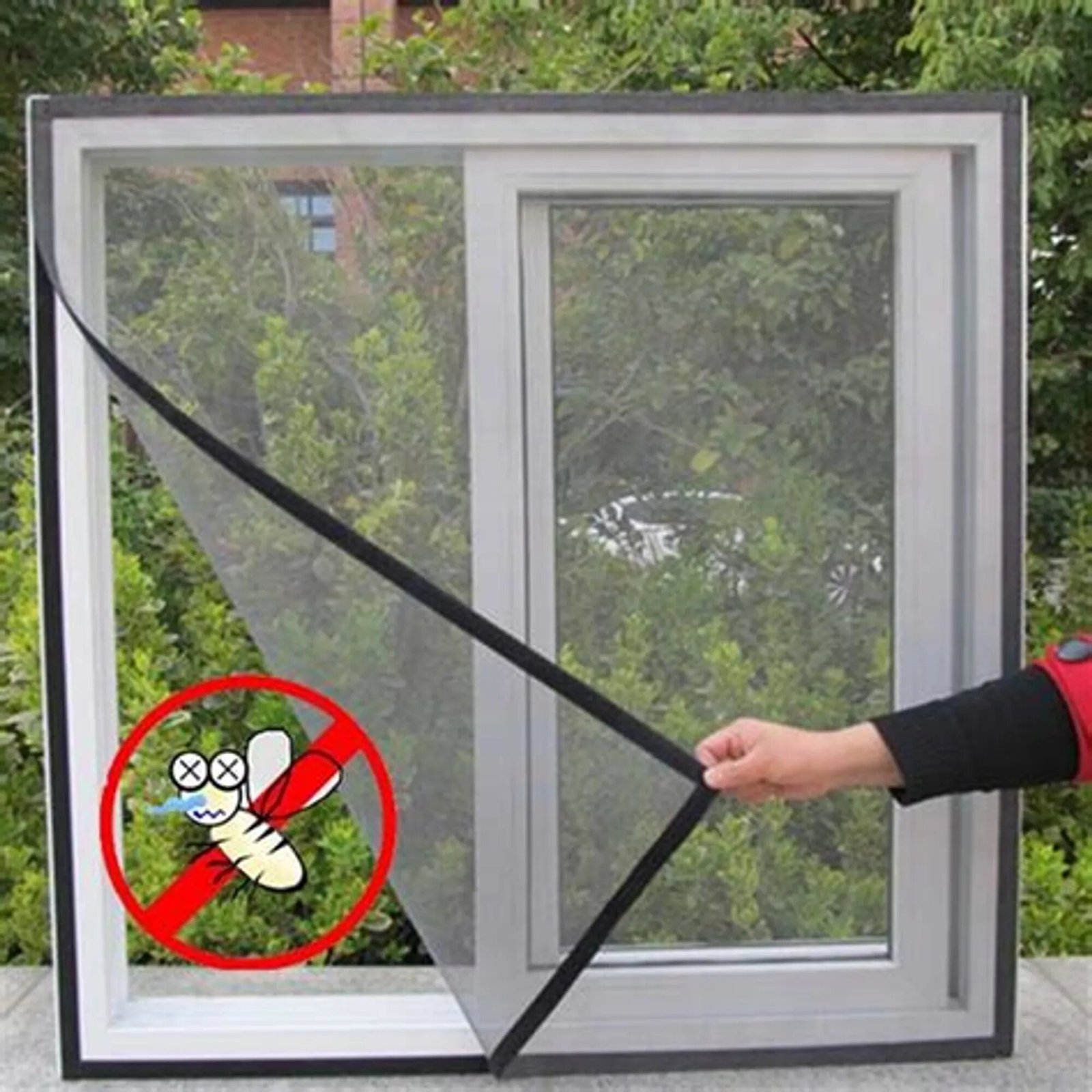 telechargement-2.jpg Moustiquaires Pour Fenêtre Avec Fixation 1.4 × 1.2 M - الصورة 1