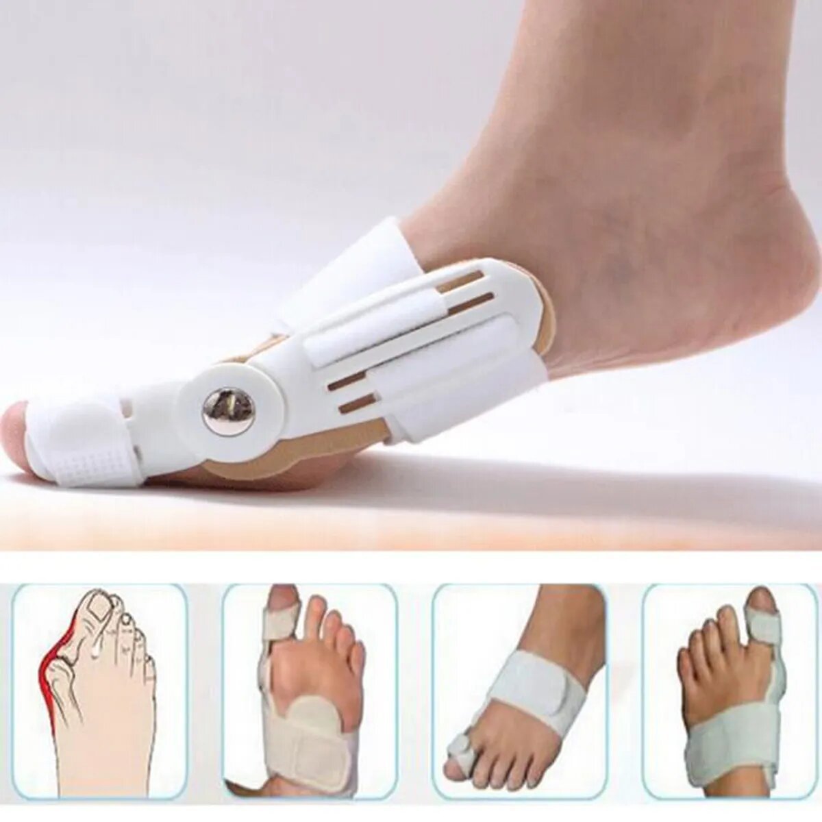 vodool-r-correcteurs-d-orteils-orteil-redresseur-2.jpg Correcteur Et Ort-hèse De Pied – Blanc - الصورة 1