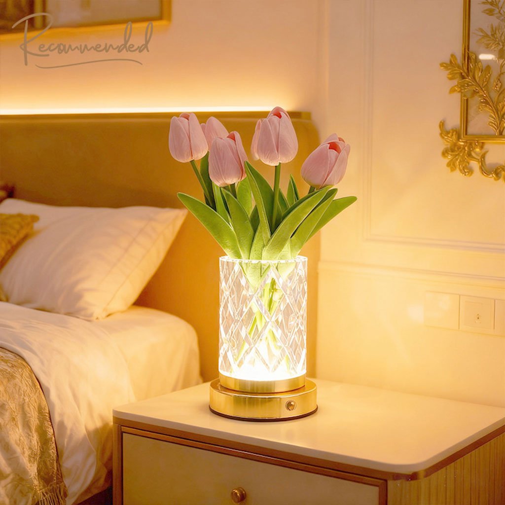 lt-137-cnc.jpg Vase Lumineux LED Tactile en Cristal Couleurs RGB Rechargeable - فازة كريستال مضيئة - الصورة 1