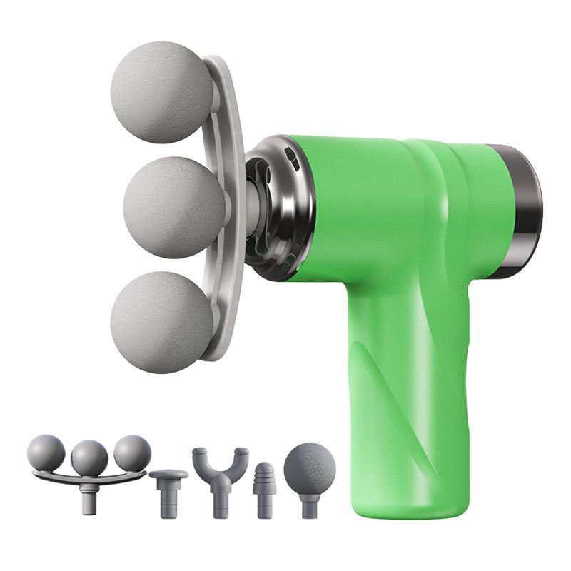 massage-3head-cnc.jpg Pistolet de massage pour soulager la douleur 6 vitesses 4 têtes LM-810T - جهاز تدليك بعدة رِؤوس - الصورة 1