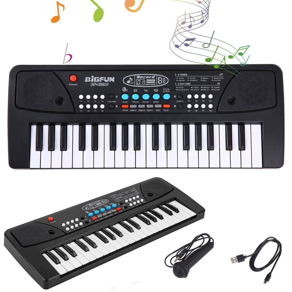 piano-37keys-cnc.jpg Piano éducatif à clavier électronique pour enfants, avec microphone et 37 touches - بيانو تعليمي بـ 37 مفتاحاً للأطفال - الصورة 1