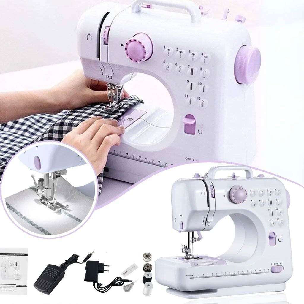 sm-505a-cnc.jpg Machine à coudre portable 12 points 2 vitesses avec veilleuse LED et pédale - ماكينة خياطة محمولة - الصورة 1