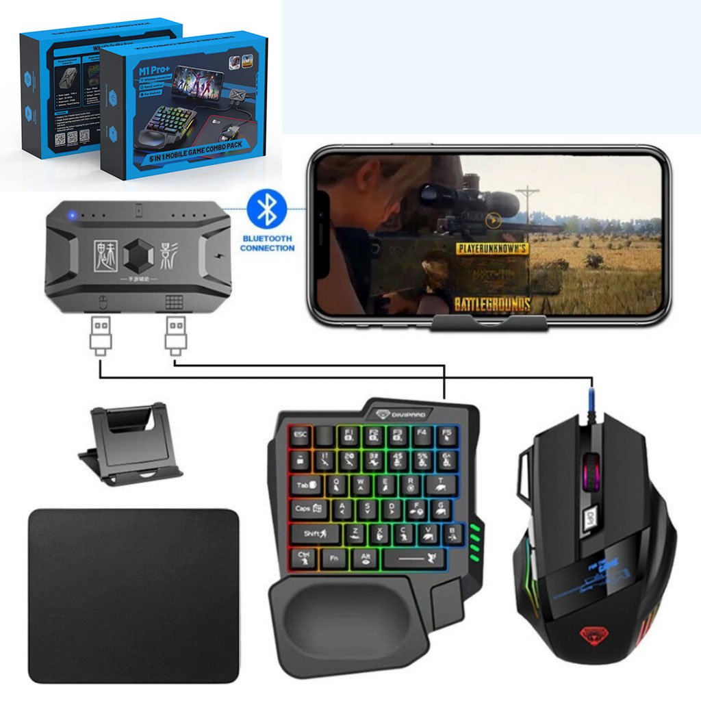 1775564800332_i38a9s4s_m1pro-cnc-1.jpg Convertisseur de clavier et de souris M1 Pro pour Smartphone et Tablette Android - محول لوحة مفاتيح وماوس للألعاب أندرويد - الصورة 1