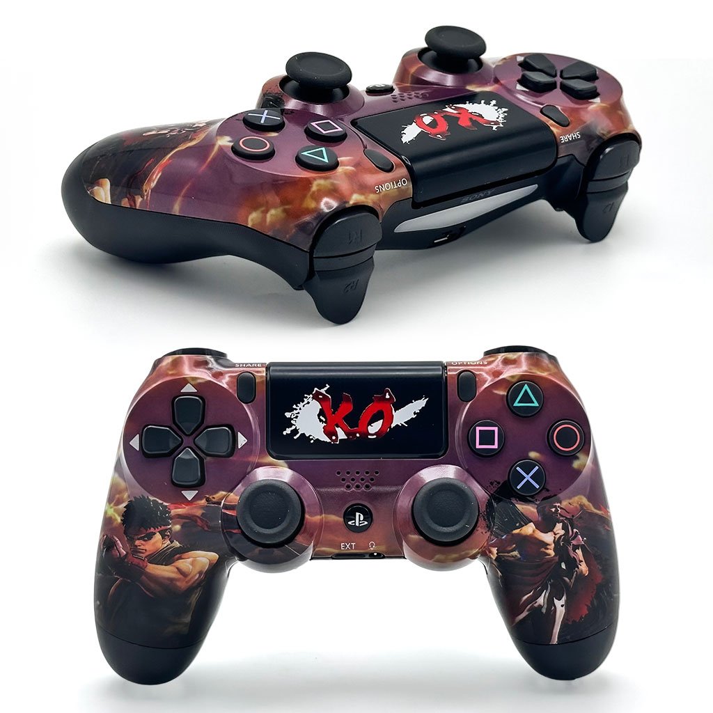 Manette-SFtighter-cnc SONY DualShock Manette PS4 Sans Fil, Batterie Rechargeable (High Copy) – Edition Street Fighter V2 - الصورة 1