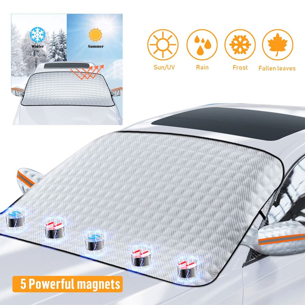 Sun-magnet-prot-cnc Couverture de Pare-brise Magnetique pour Voiture Toute Saison - غطاء الزجاج الأمامي للسيارة متعدد الفصول - الصورة 1